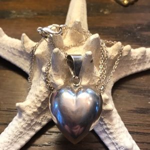 Sterling Silver Chiming Heart Necklace